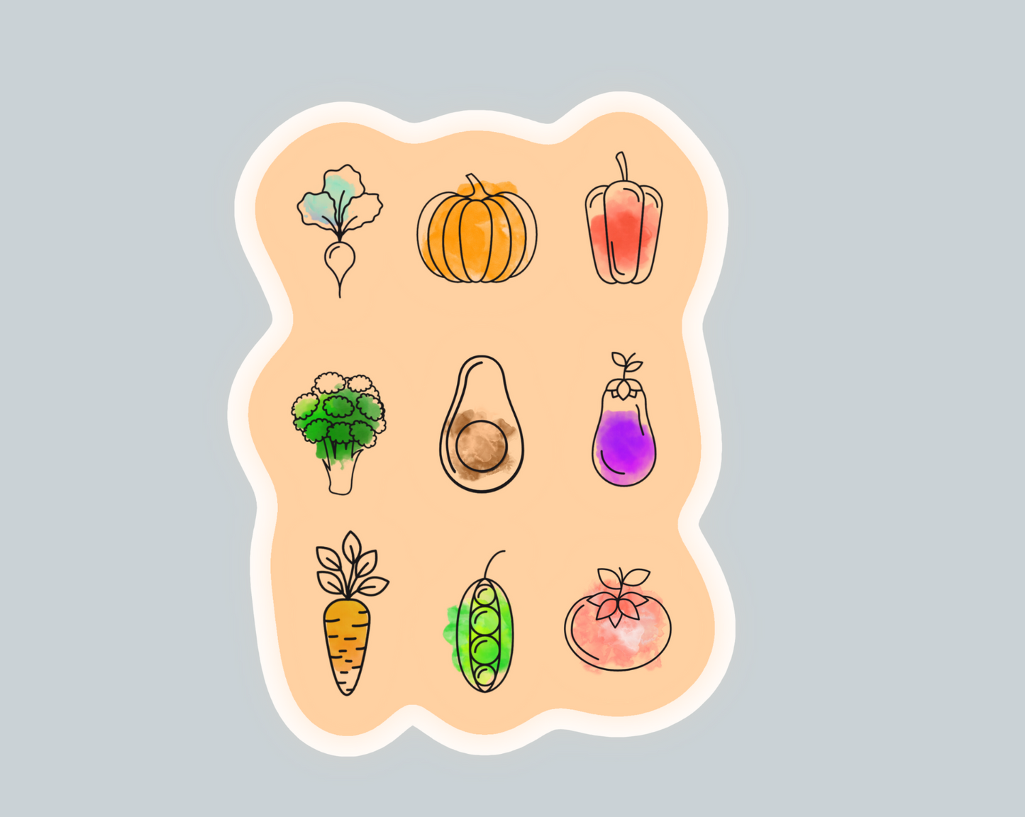 Farm veggies Sticker