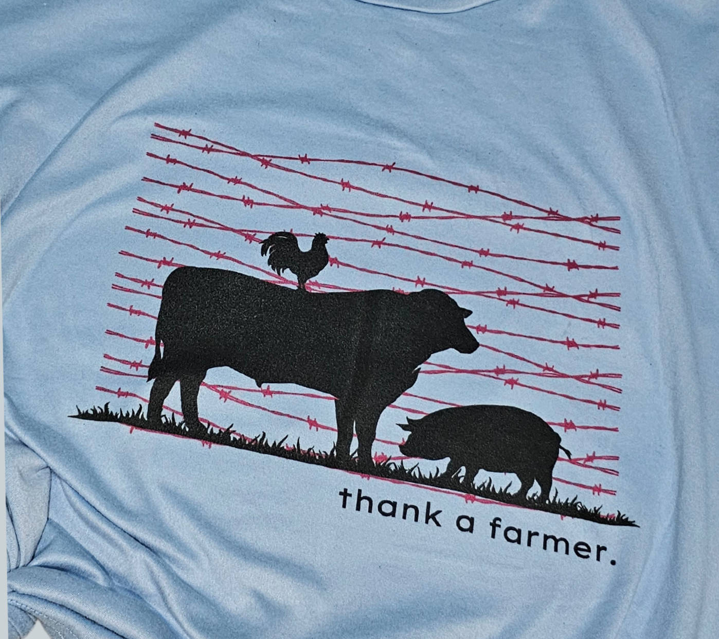 Farmlife thank a farmer t-shirt - blue