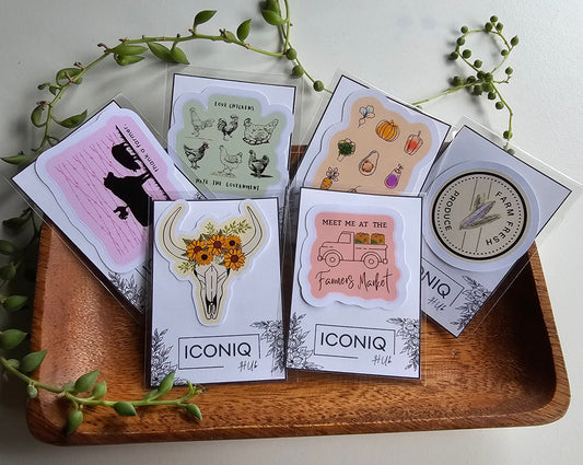 Pack of 6 stickers Farmlife Collection bundle