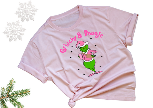 Grinchy & Bougie Pink T-Shirt