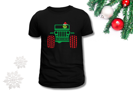 4X4 Jeep Grinch Black T-Shirt