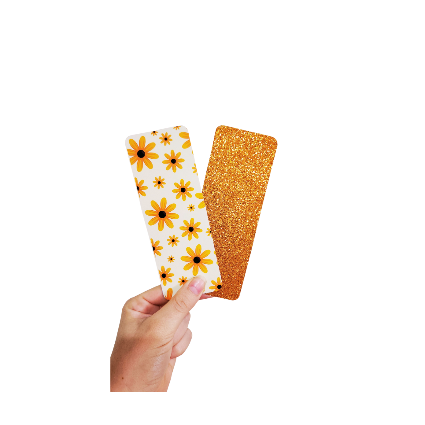 BOOKMARK - Glitter copper flower