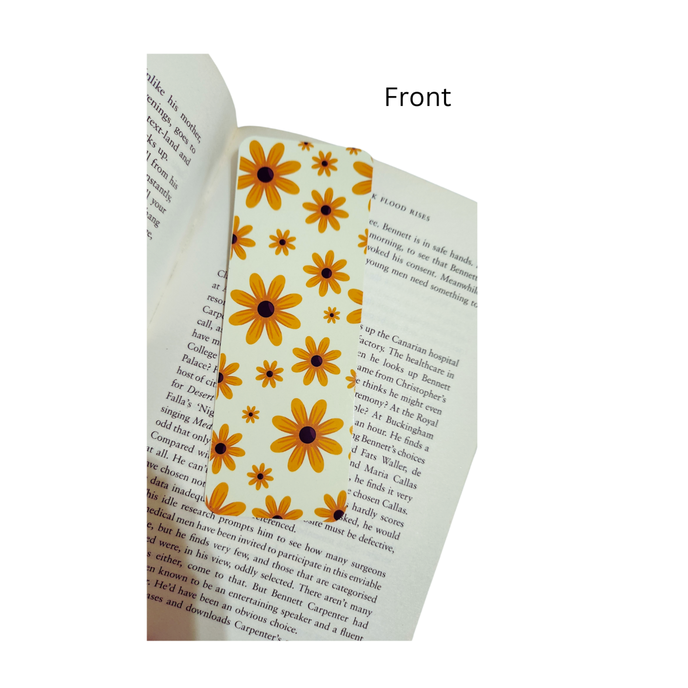 BOOKMARK - Glitter copper flower