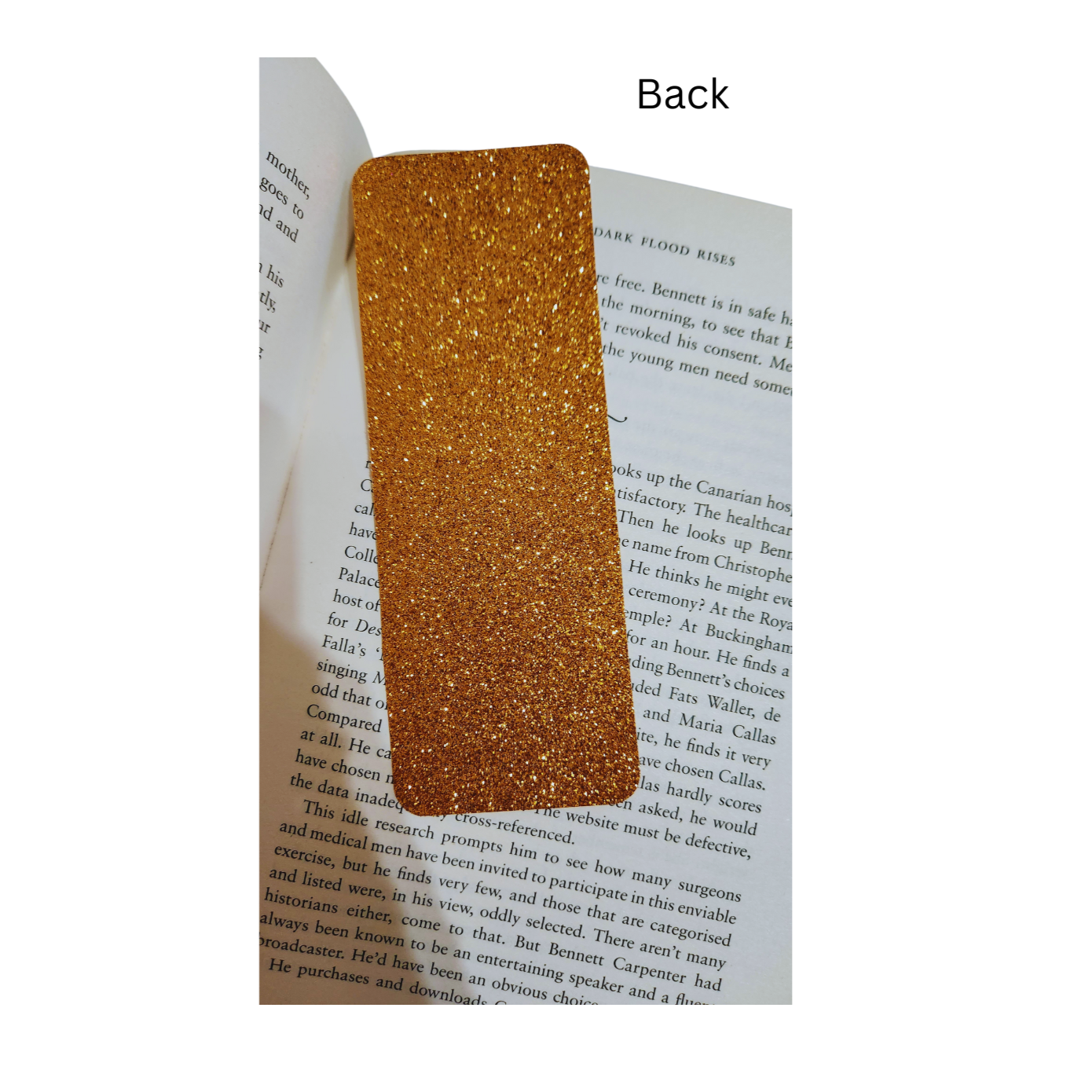 BOOKMARK - Glitter copper flower